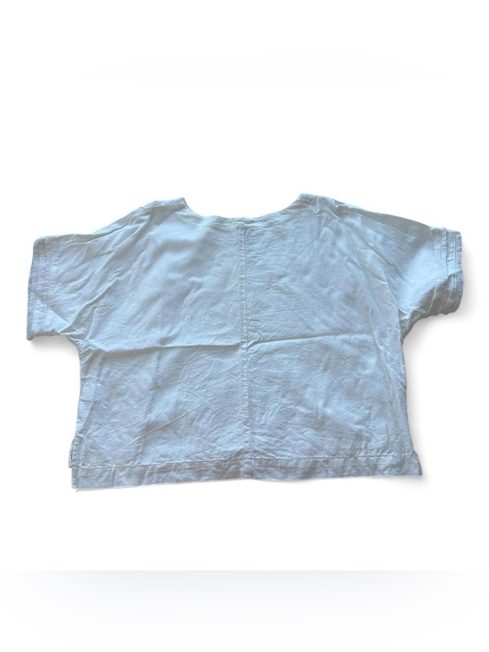 Anne Klein White Linen Short Sleeve Top - Picture 2 of 4